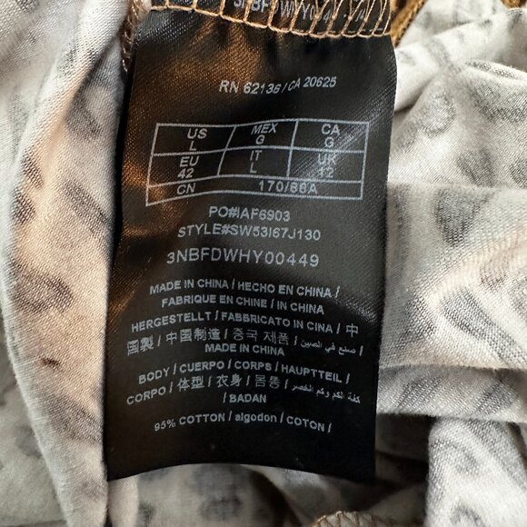 NWT Guess Spanish Cheetah Desert Animal Print Long Sleeve Bodysuit Top Size L - Picture 10 of 14